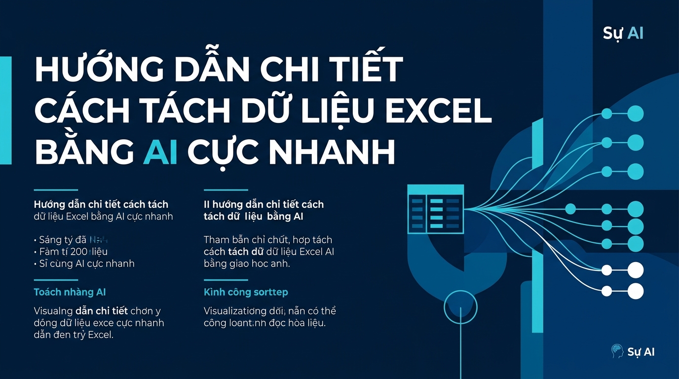 Hướng dẫn chi tiết cách tách dữ liệu Excel bằng AI cực nhanh