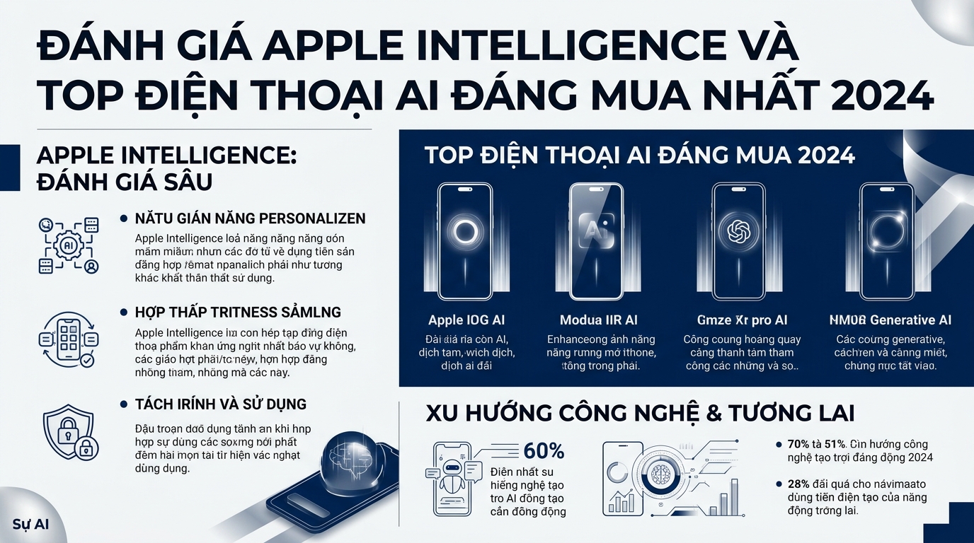 Đánh giá Apple Intelligence và top Điện thoại AI đáng mua nhất 2024