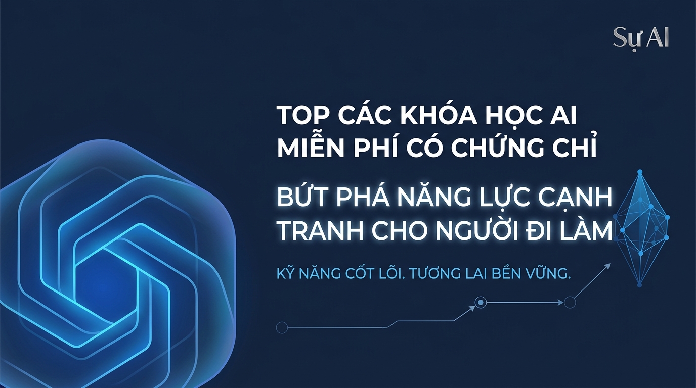 Top các khóa học AI miễn phí có chứng chỉ giúp người đi làm bứt phá năng lực cạnh tranh