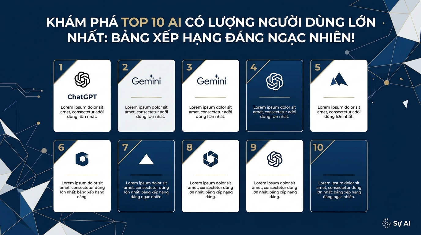 Khám Phá TOP 10 AI CÓ LƯỢNG NGƯỜI DÙNG LỚN NHẤT: Bảng Xếp Hạng Đáng Ngạc Nhiên!