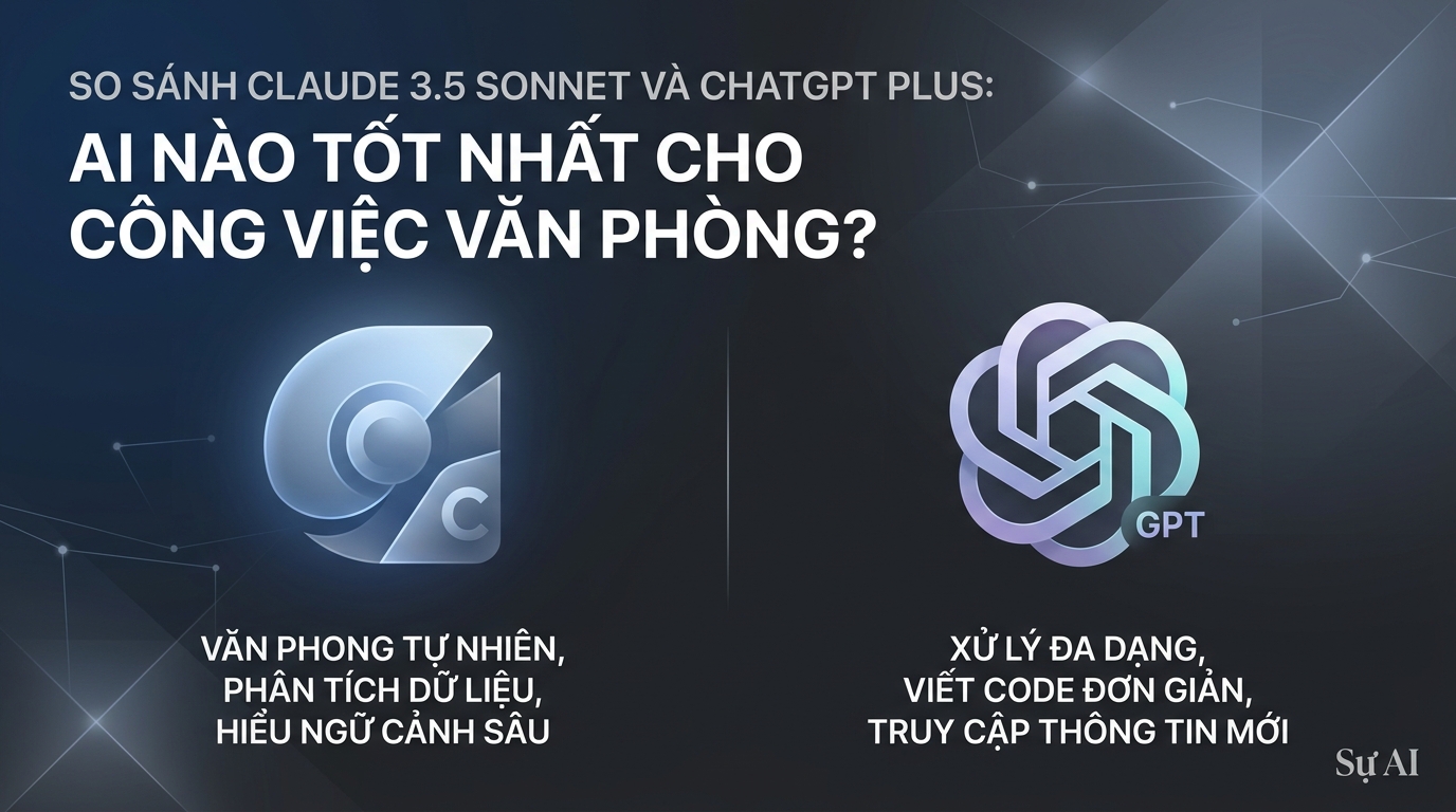 So sánh Claude 3.5 Sonnet và ChatGPT Plus: AI Nào TỐT NHẤT cho công việc văn phòng?
