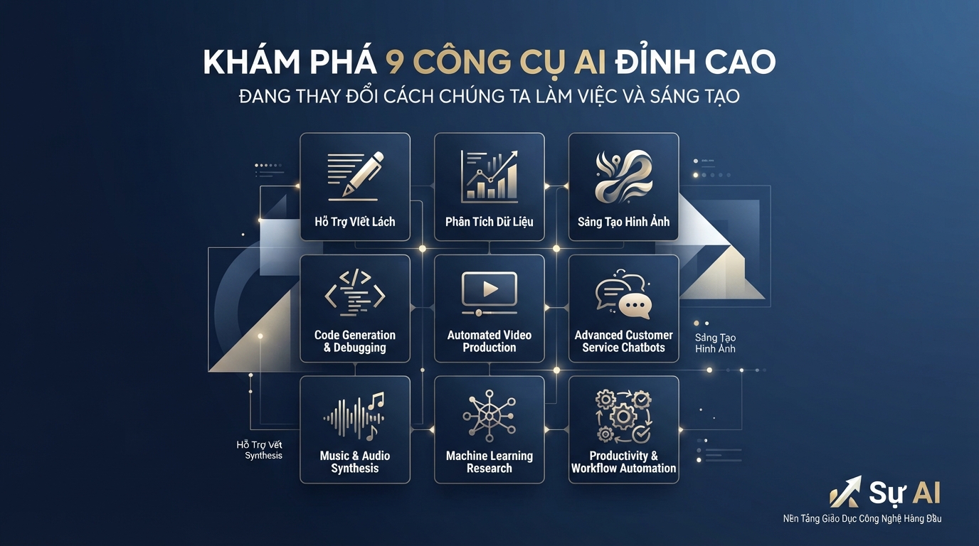 Khám Phá 9 Công Cụ AI Đỉnh Cao Đang Thay Đổi Cách Chúng Ta Làm Việc Và Sáng Tạo