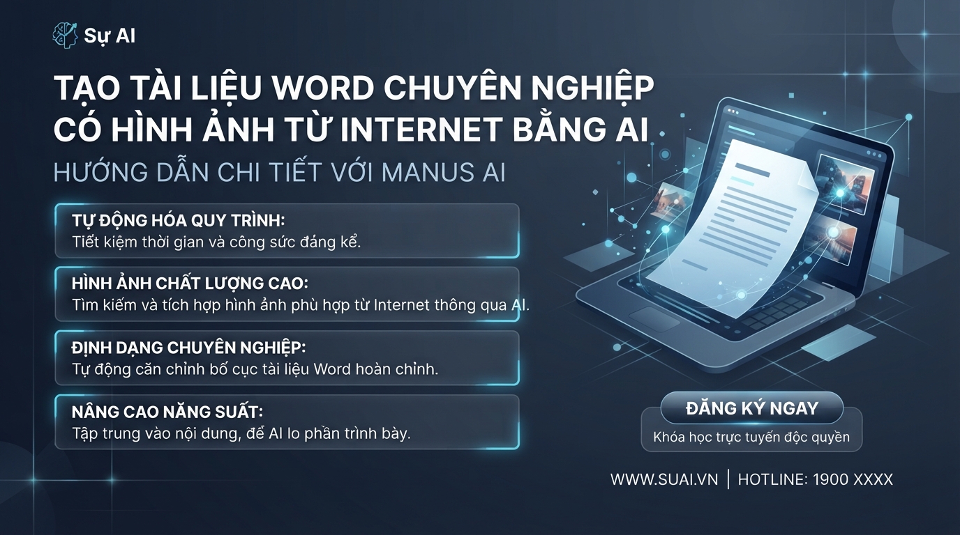 Tạo Tài Liệu Word Chuyên Nghiệp Có Hình Ảnh Từ Internet Bằng AI: Hướng Dẫn Chi Tiết Với Manus AI