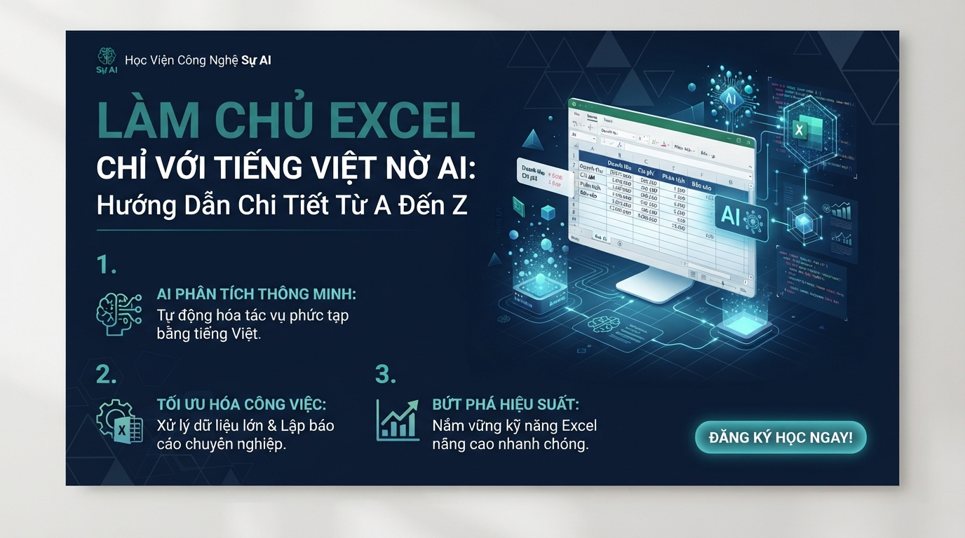 Làm Chủ Excel Chỉ Với Tiếng Việt Nhờ AI: Hướng Dẫn Chi Tiết Từ A Đến Z