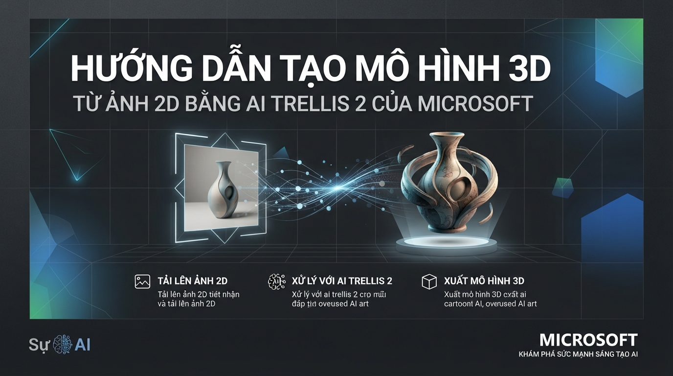 Hướng Dẫn Tạo Mô Hình 3D Từ Ảnh 2D Bằng AI Trellis 2 của Microsoft