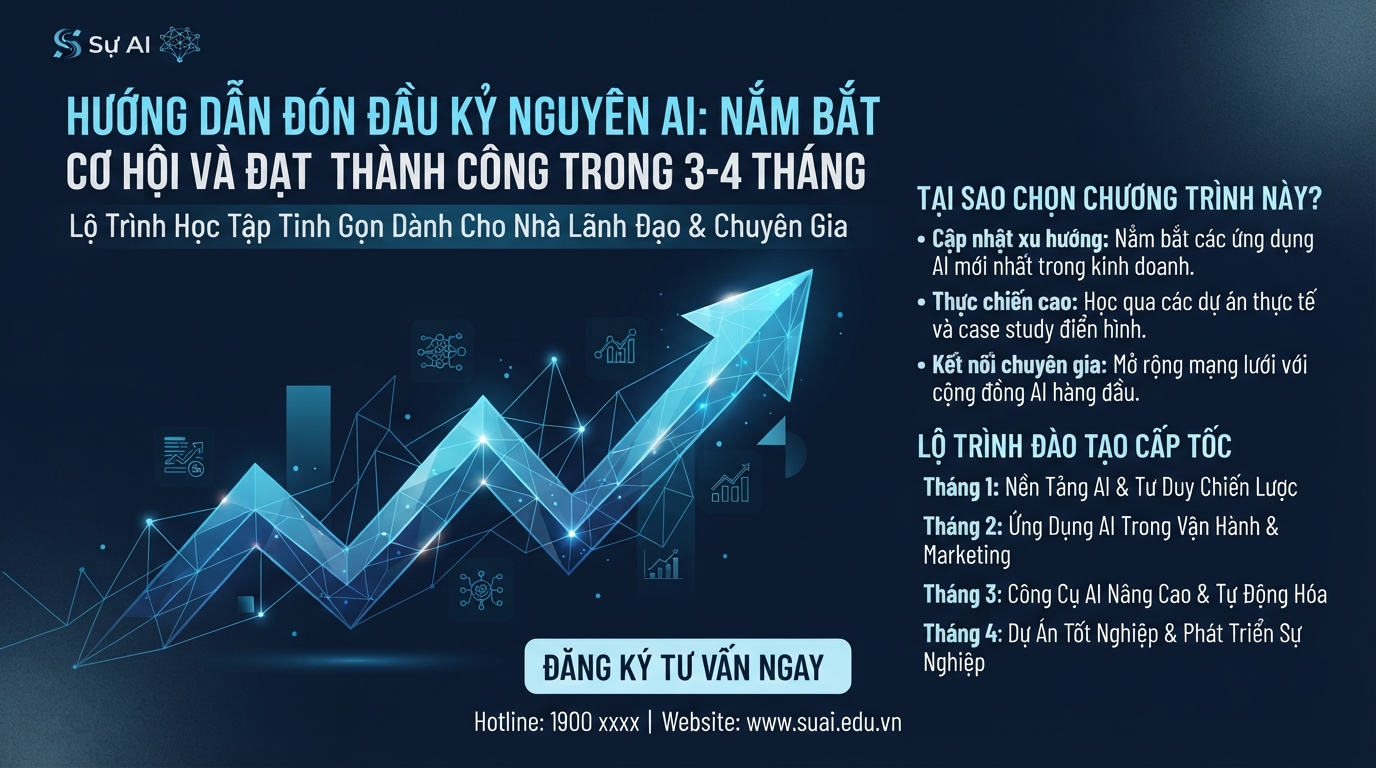 HƯỚNG DẪN ĐÓN ĐẦU KỶ NGUYÊN AI: NẮM BẮT CƠ HỘI VÀ ĐẠT THÀNH CÔNG TRONG 3-4 THÁNG