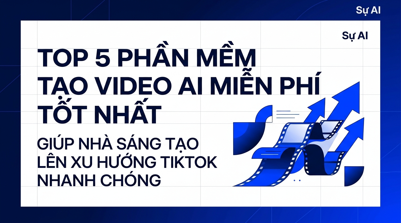 TOP 5 Phần Mềm Tạo Video AI Miễn Phí TỐT NHẤT Giúp Nhà Sáng Tạo Lên Xu Hướng TikTok Nhanh Chóng