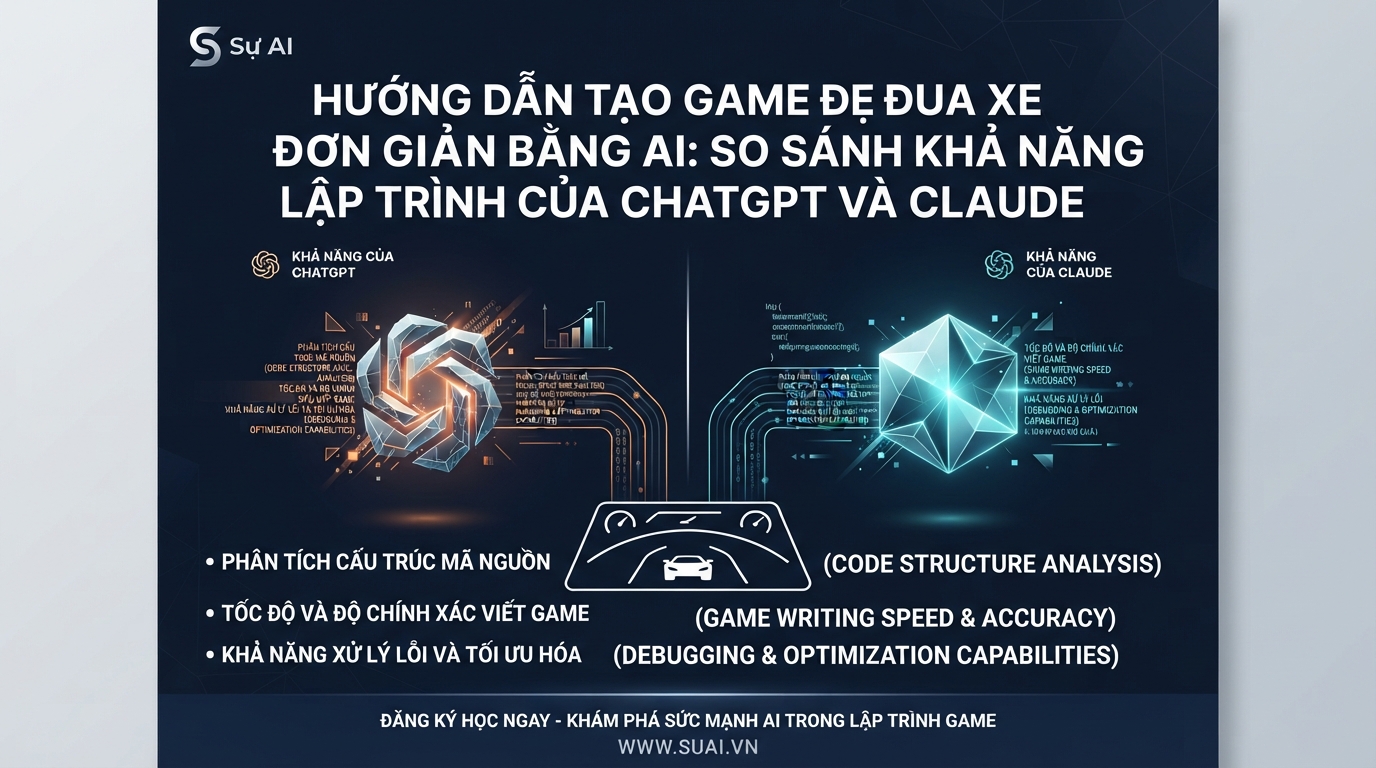 Hướng dẫn tạo game đua xe đơn giản bằng AI: So sánh khả năng lập trình của ChatGPT và Claude