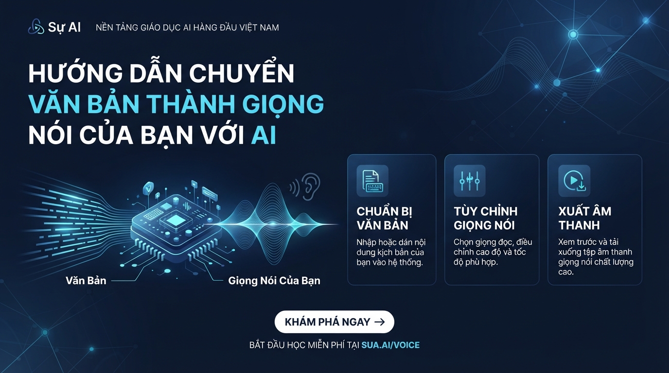 HƯỚNG DẪN CHUYỂN VĂN BẢN THÀNH GIỌNG NÓI CỦA BẠN VỚI AI
