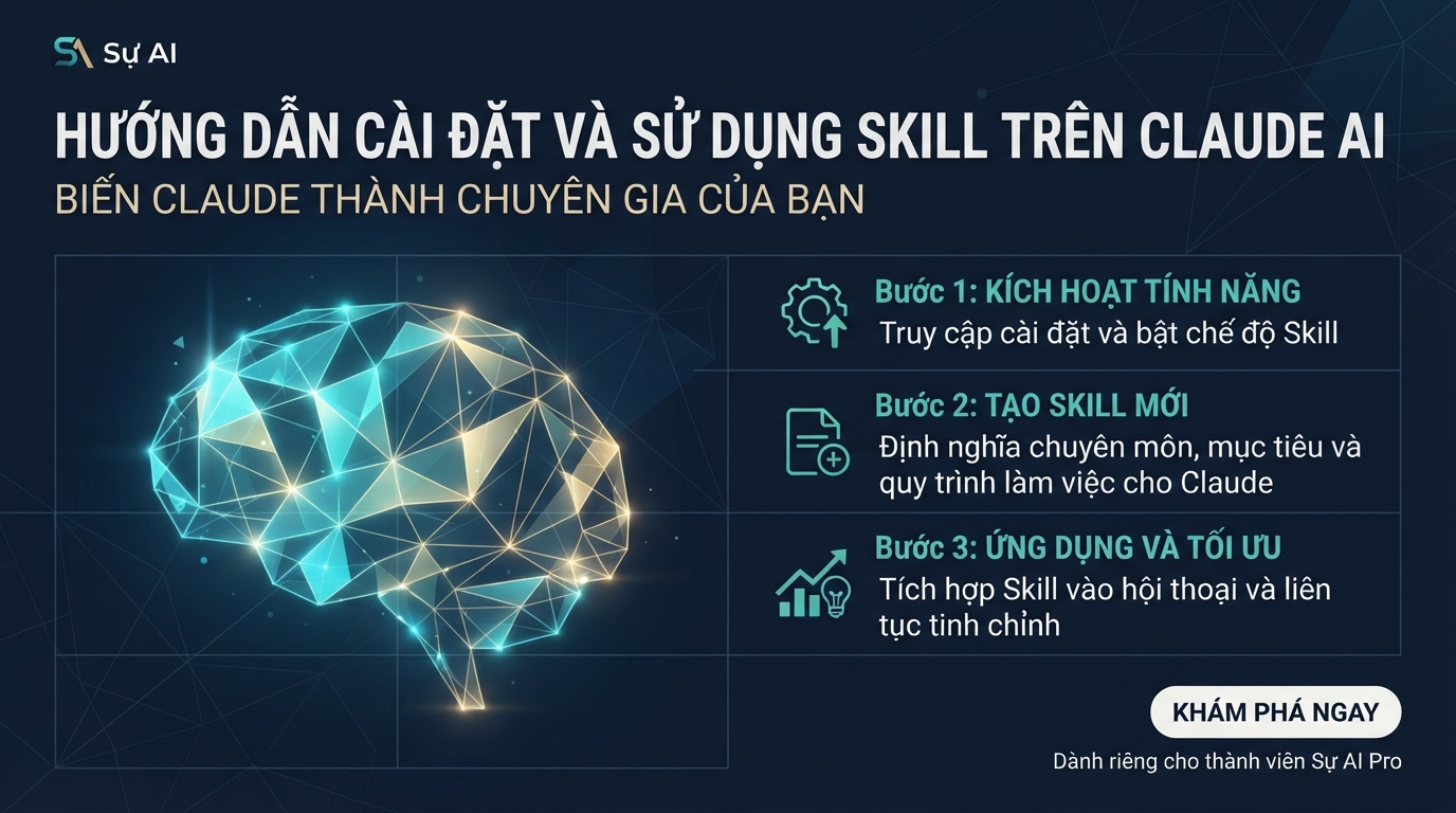 Hướng dẫn cài đặt và sử dụng SKILL trên Claude AI để biến Claude thành CHUYÊN GIA của bạn