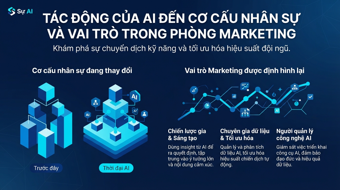 Tác động của AI đến cơ cấu nhân sự và vai trò trong phòng Marketing